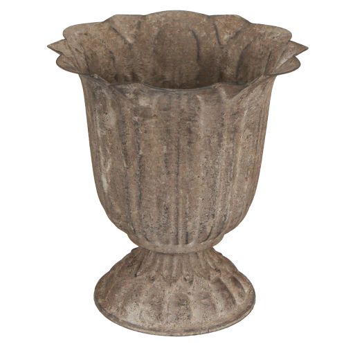 Article Coupe déco Aspect antique Métal Gris Marron Ø15cm H16cm