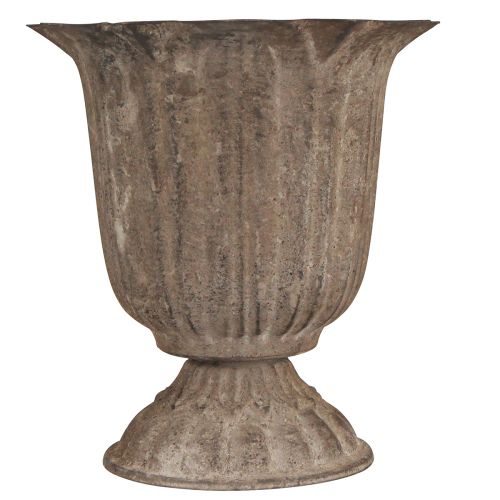 Article Coupe déco Aspect antique Métal Gris Marron Ø15cm H16cm