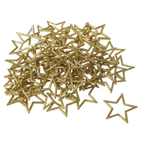 Article Décoration de table étoile décorative paillettes dorées Noël 4,5 cm 120 pcs