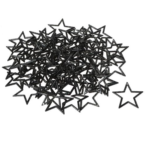 Article Décoration de table étoile décorative paillettes noires Noël 4,5 cm 120 pcs