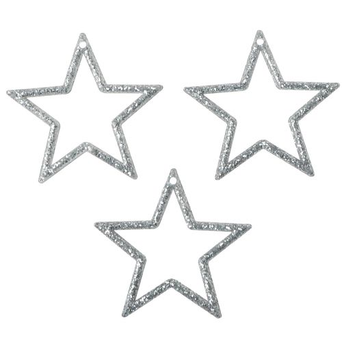 Floristik24 Étoiles déco de Noël à paillettes Argent 4,5cm 120pcs