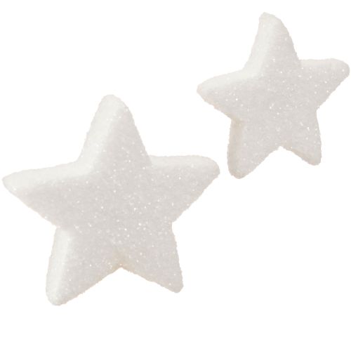 Floristik24 Étoiles décoratives paillettes blanches décoration de Noël 4/5cm 36 pcs