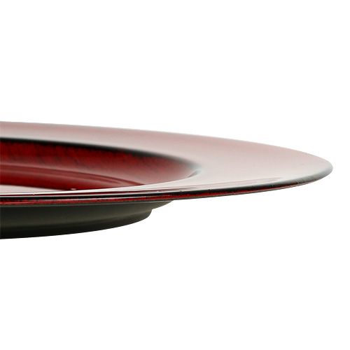 Article Assiette décorative plastique Ø28cm rouge-noir