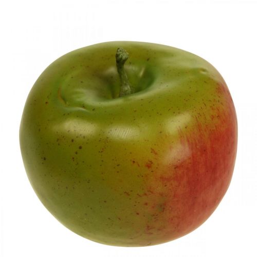 Pomme décorative rouge vert, fruit décoratif, mannequin alimentaire Ø8cm
