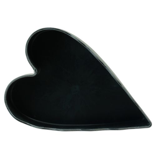 Article Bol coeur décoratif plastique anthracite 21×14,5×5,5cm