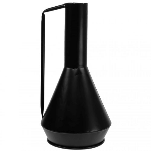 Article Vase décoratif métal anse noire cruche décorative 14cm H28.5cm