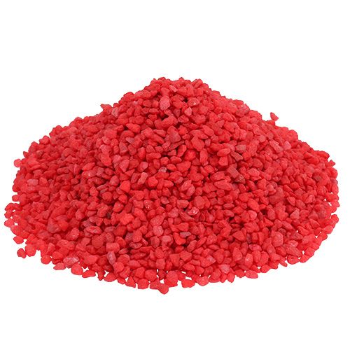 Floristik24 Granulés décoratifs pierres décoratives rouges 2mm - 3mm 2kg