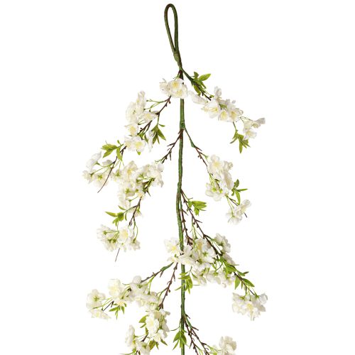 Cintre décoratif guirlande de fleurs artificielles de fleurs de cerisier blanc 170cm