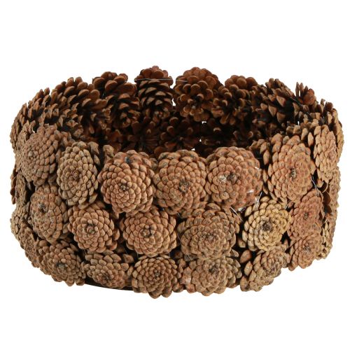 Floristik24 Bol décoratif pommes de pin marron naturel Ø35cm H15cm