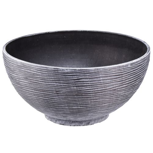 Bol décoratif rond pour plantes gris noir Ø40cm H19,5cm