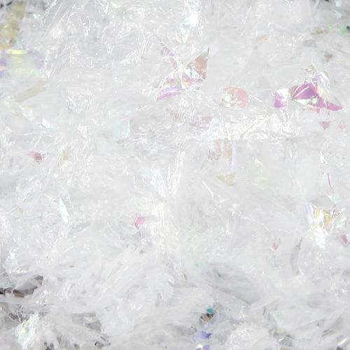 Article Neige décorative fine neige blanche flocons de neige irisés 2,5 L × 4 pièces