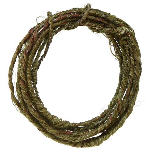 Floristik24 Fil rustique vert bijoux fil artisanat fil rustique 3-5mm 3m