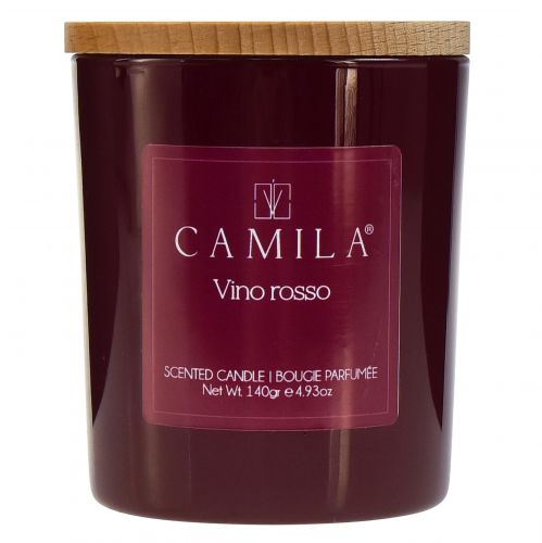 Article Bougie parfumée dans un verre Camila vin rouge Ø7,5cm H8cm