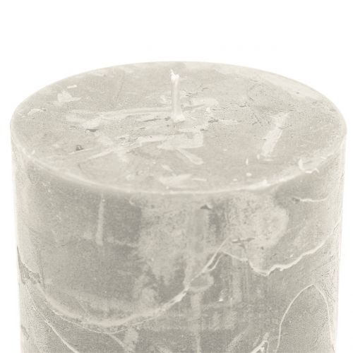 Article Bougies de couleur unie gris 60x80mm 4pcs