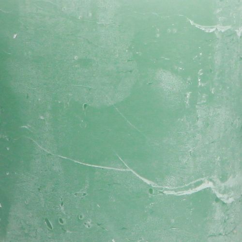 Article Bougies de couleur unie bougies pilier en jade vert 70×80mm 4 pcs