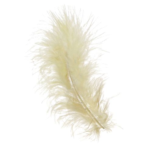 Véritables plumes pour travaux manuels en jaune clair 5cm - 10cm 20g