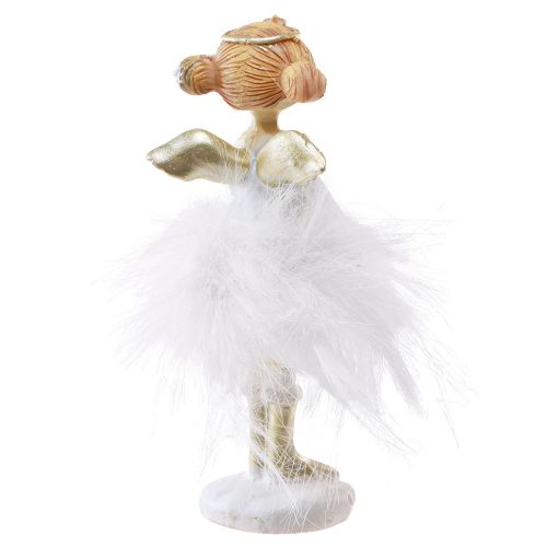 Article Figurines décoratives de Noël ange en or blanc H10,5cm 2pcs