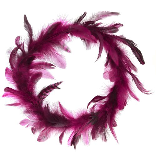 Couronne de plumes décoration de plumes bordeaux plumes de faisan Ø20cm 3 pcs