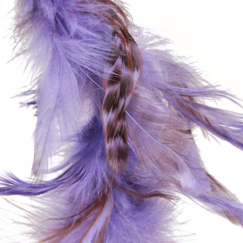 Article Couronne de plumes couronne décorative de plumes de faisan violettes Ø20cm 3 pcs