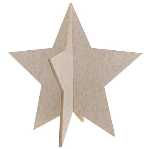 Floristik24 Etoile décorative en feutrine à poser décoration de Noël feutrine beige H62cm