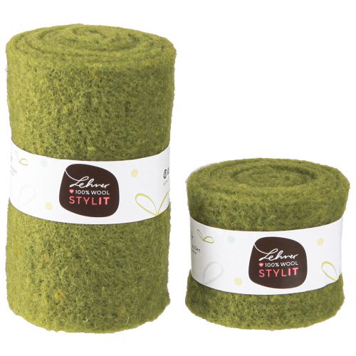 Article Ruban feutre ruban de laine vert vert mousse W7/15cm L1m/1m lot de 2