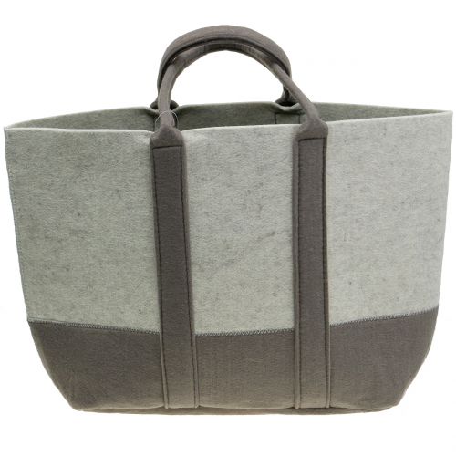 Article Sac en feutre gris / marron 54cm x 34cm x 15cm