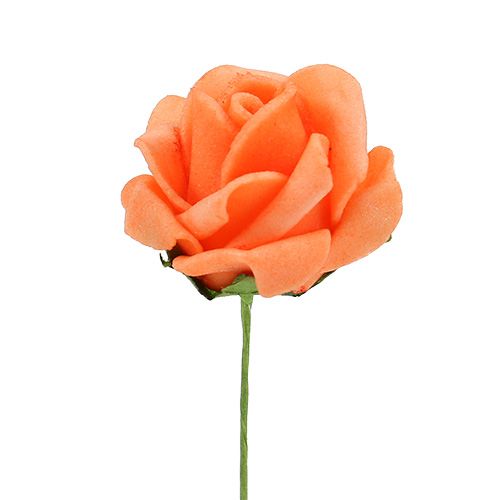 Article Rose en mousse Ø 3,5cm orange 48 pcs