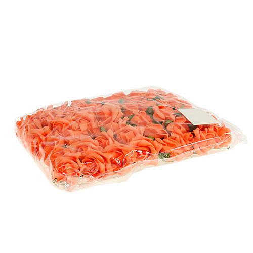 Article Rose en mousse Ø 3,5cm orange 48 pcs