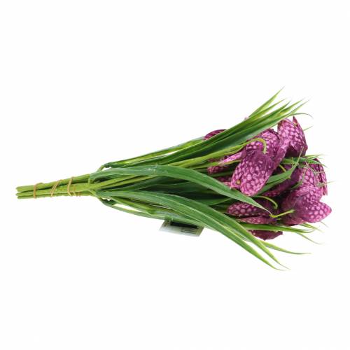 Article Fleurs en damier Fritillaria artificielles violet 29cm 6 pcs