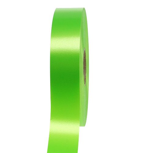 Floristik24 Ruban cadeau vert citron 30mm 100m