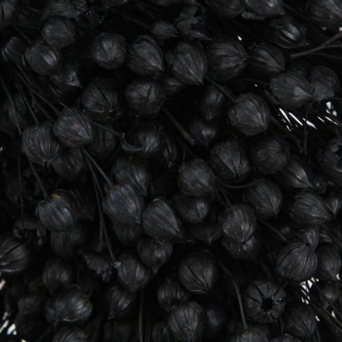 Article Couronne de lin séchée fleurs séchées noir Ø25cm