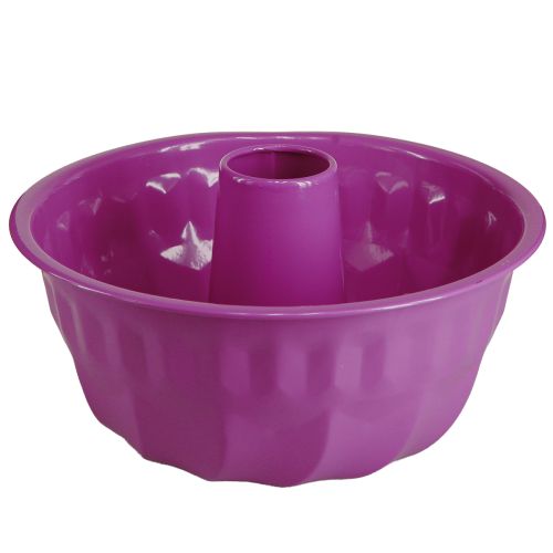 Moule à cake décoratif en métal violet Ø23cm H12cm