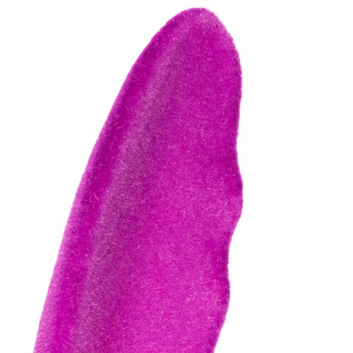 Article Décoration de Pâques oreilles de lapin floquées sur bâtonnet, 31 cm, lot de 4