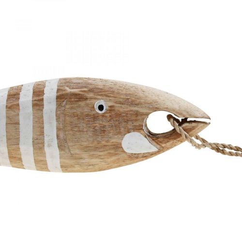 Article Décoration poisson en bois pendentif poisson maritime bois 28.5cm