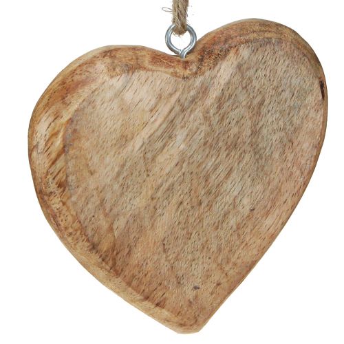 Coeur en bois coeurs décoratifs naturels à suspendre en bois 10cm 8 pcs