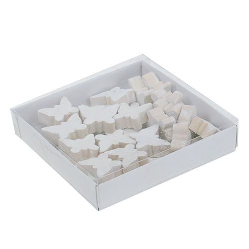 Article Papillon en bois blanc 2,8 cm - 3,3 cm 28 pcs