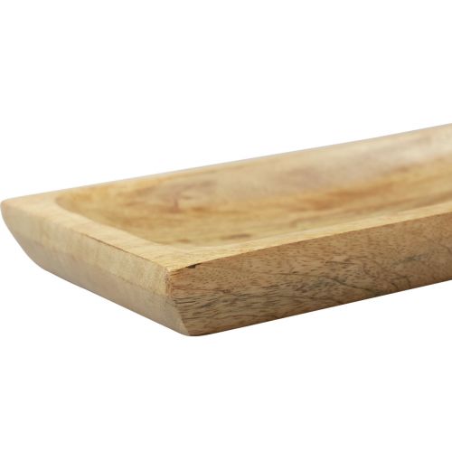 Article Plateau en bois rectangulaire en manguier naturel 25x13x2,5cm