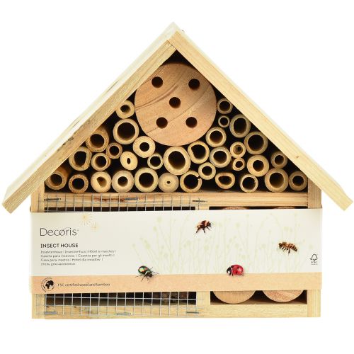 Article Maison à insectes hôtel à insectes naturel bois de sapin naturel H21cm