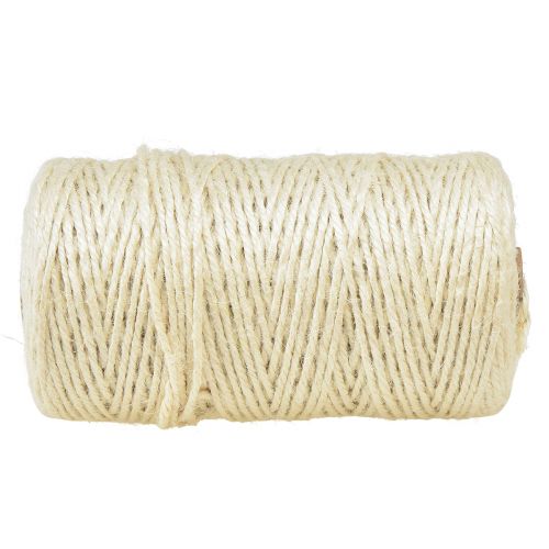 Article Ruban de jute cordon de jute ruban décoratif jute crème Ø3mm 200m