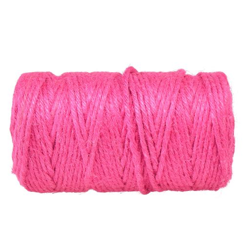 Article Cordon de ruban de jute ruban décoratif jute fuchsia Ø4mm 100m