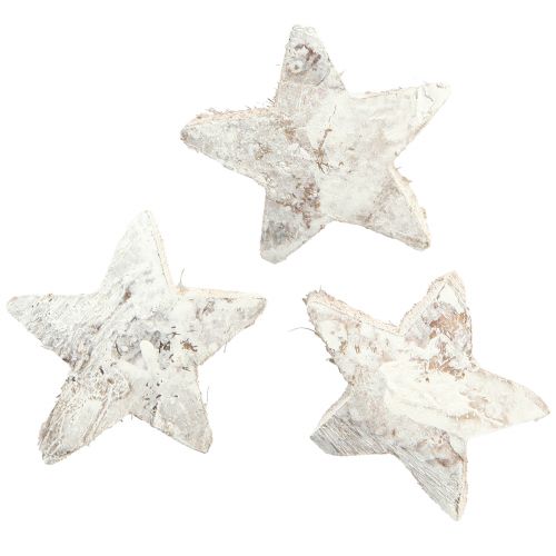 Floristik24 Décoration Étoile en Noix de Coco Étoiles en Noix de Coco Blanc Lavé 5cm 30 pcs