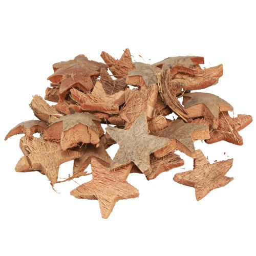 Article Décoration étoile en noix de coco décoration de Noël naturelle naturelle 5,5-7 cm 30 pcs