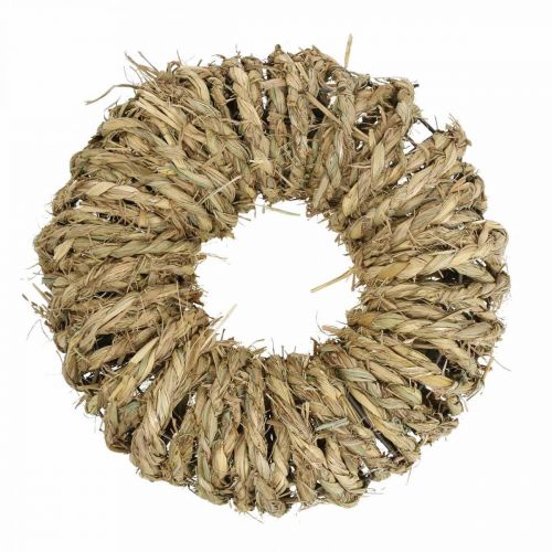 Floristik24 Couronne de paille tressée Ø35cm couronne décorative rustique nature