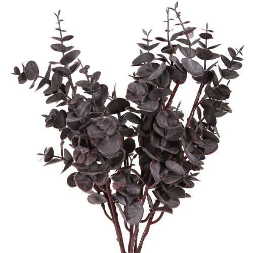 Floristik24 Branches Décoratives d&#39;Eucalyptus Artificiel Eucalyptus Violet 38cm 3pcs