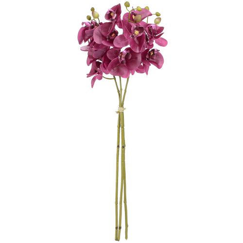 Article Orchidées artificielles fleurs artificielles violettes comme de vraies 56cm 3 pcs