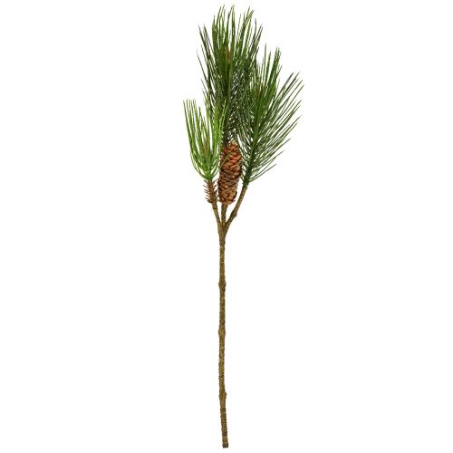 Article Branche de Pin Artificiel avec Cônes 3 branches Vert Marron 60cm