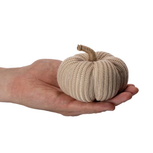 Article Citrouilles décoratives tricotées, décoration d'automne, 10 cm, lot de 6