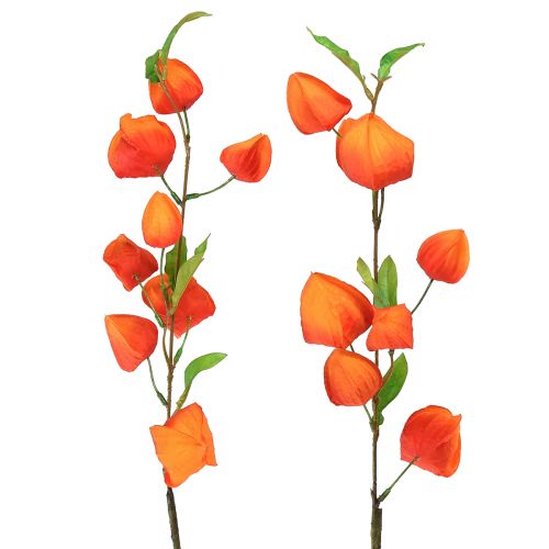 Fleur artificielle orange lanterne fleur Physalis fleurs décoratives en soie 93cm 2 pcs