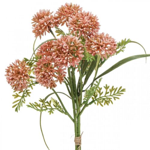 Floristik24 Fleurs artificielles rose allium décoration oignons ornementaux 34cm 3pcs en bouquet