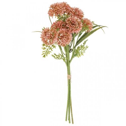 Article Fleurs artificielles rose allium décoration oignons ornementaux 34cm 3pcs en bouquet